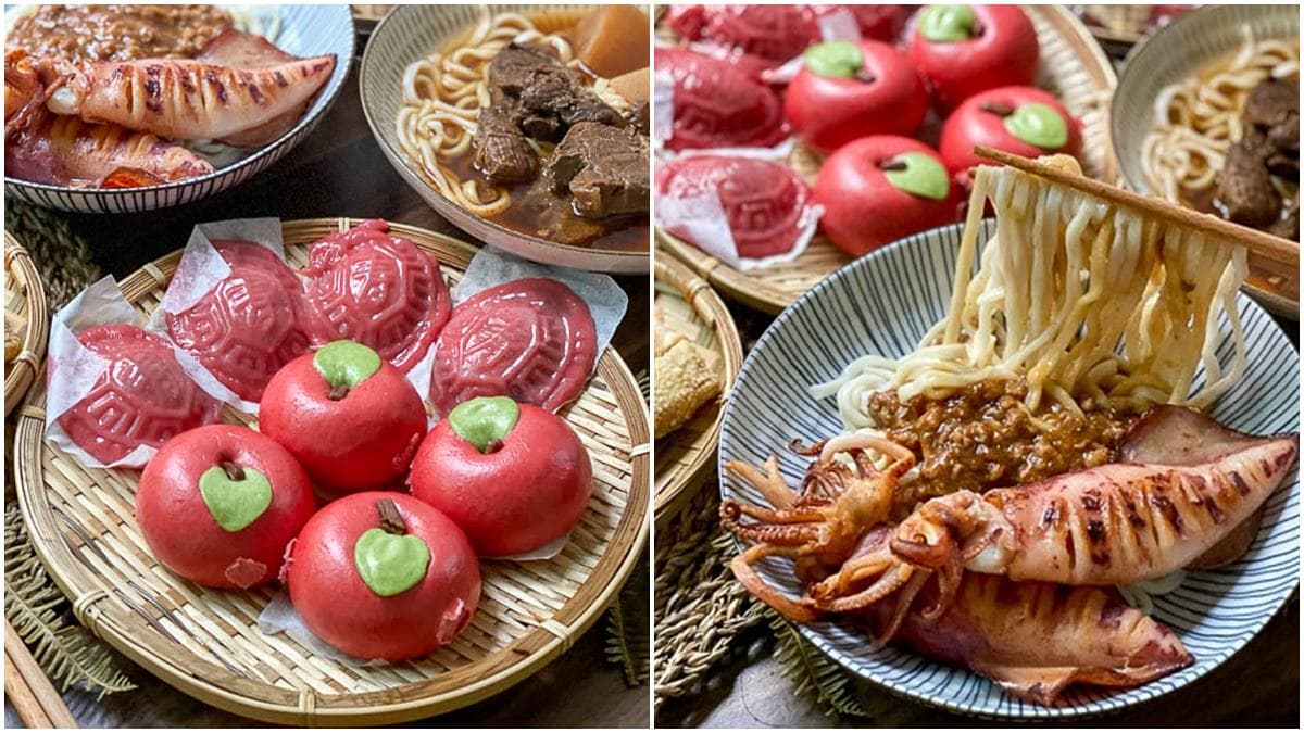 手路菜輕鬆上桌！懷舊茶館「古早味防疫包」加熱就能吃，先嗑小蘋果芋泥包、海味肉燥麵