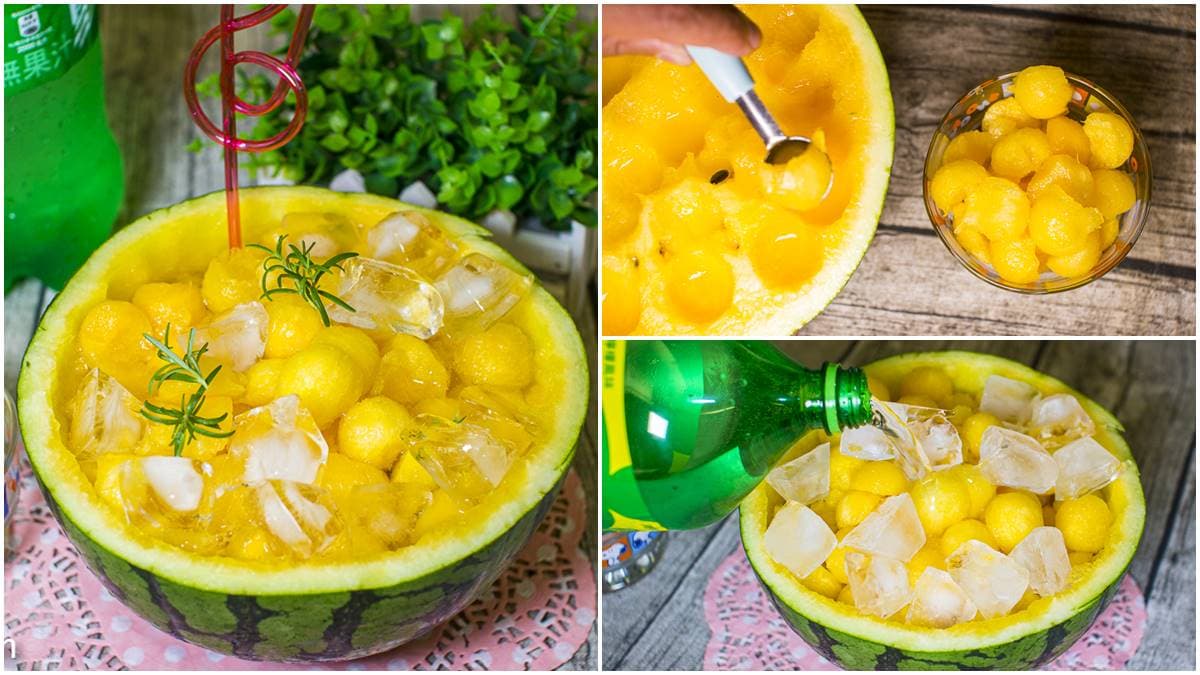 超夯韓劇吃法！DIY網美飲品「冰鎮西瓜雪碧」２步驟就完成，再加造型冰塊更有FU