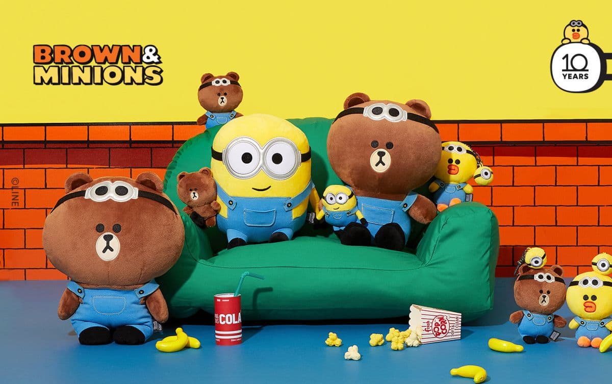 LINE FRIENDS X 小小兵聯手賣萌！熊大、莎莉換上吊帶褲，推Airpods殼、折疊椅、置物籃