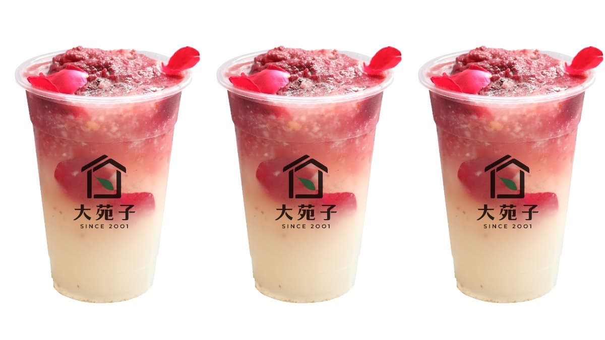大苑子IG最美手搖！粉色系「荔枝玫瑰+荔枝艾波」超浪漫，「許慶良玫瑰鮮奶酪」同步嗑