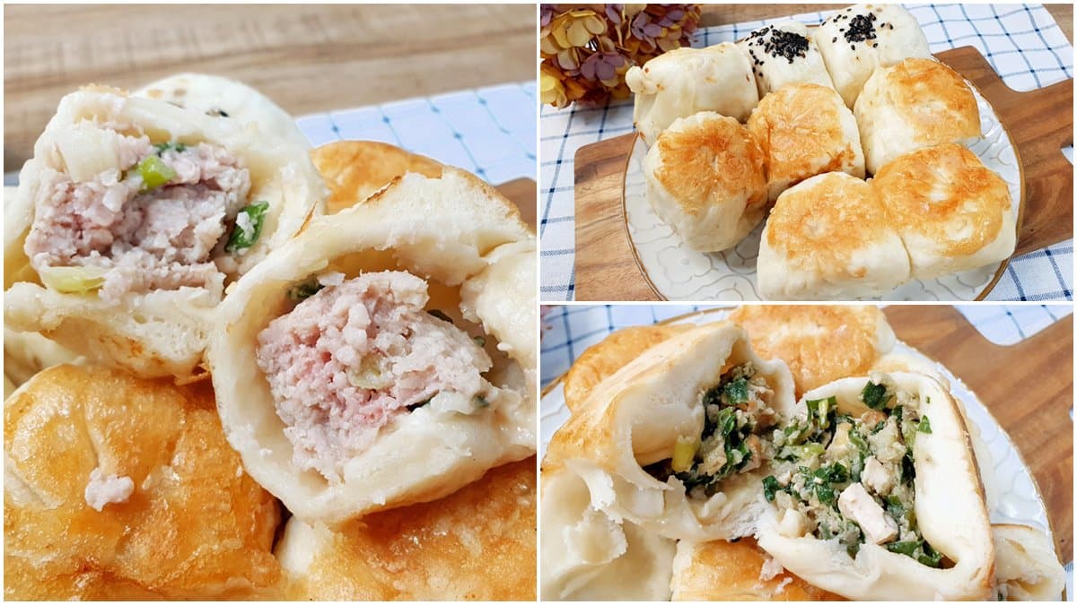 均一價10元！金黃酥皮「水煎包」嘗得到鮮美肉汁，現包現煎一口咬下超滿足