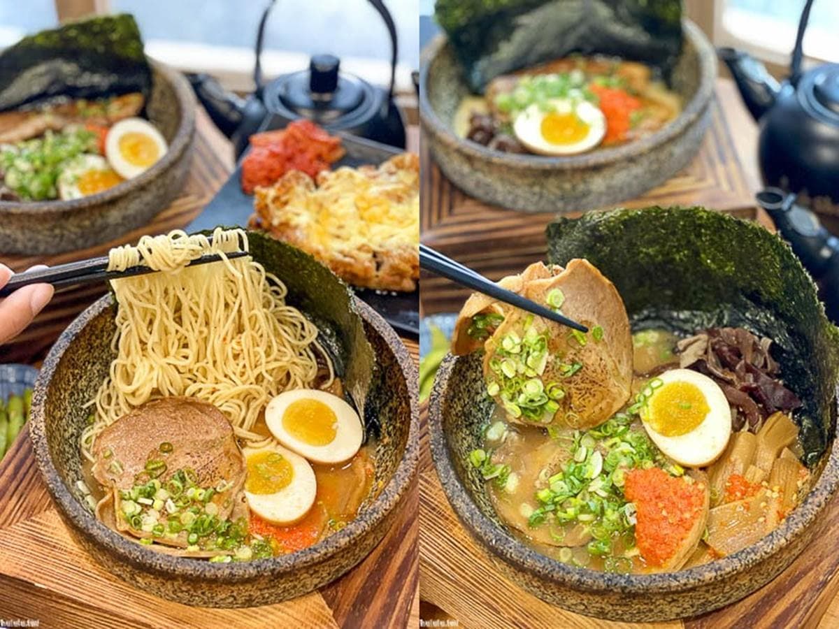 超有哏！豚骨「火山拉麵」石鍋滾煮湯頭更濃郁，邪惡系「熔岩起司炸雞」會牽絲