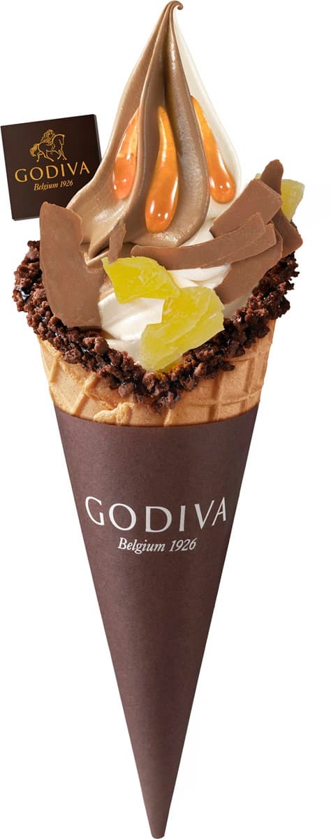 GODIVA「椰子鳳梨霜淇淋」新登場！濃郁椰奶＋可可脆片太犯規，再喝椰子鳳梨奶昔