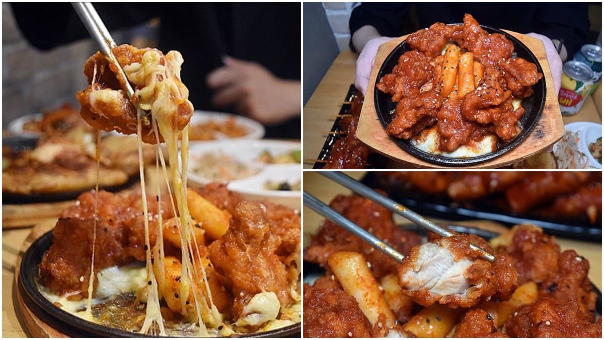 4.5星好評！台中道地韓餐必嘗滿料「辣豆腐煲」，超罪惡炸雞年糕還會牽絲