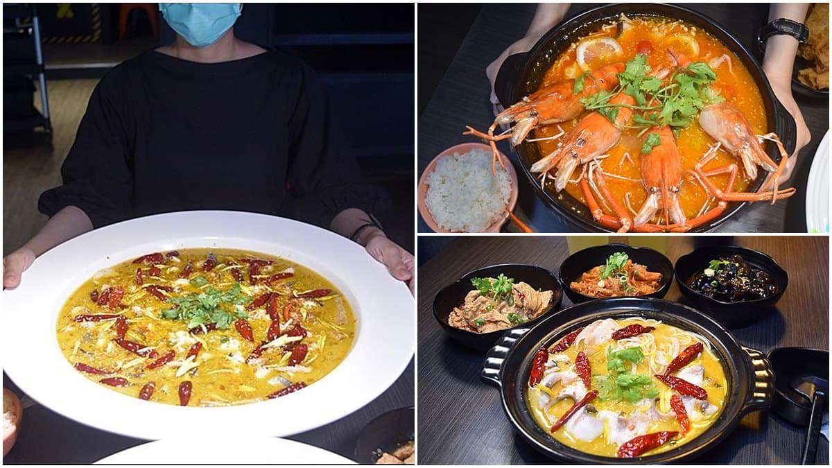 超浮誇！台中老罈酸菜魚必嘗「隱藏版土豪鍋」，加點巨大泰國蝦有滿滿蝦膏
