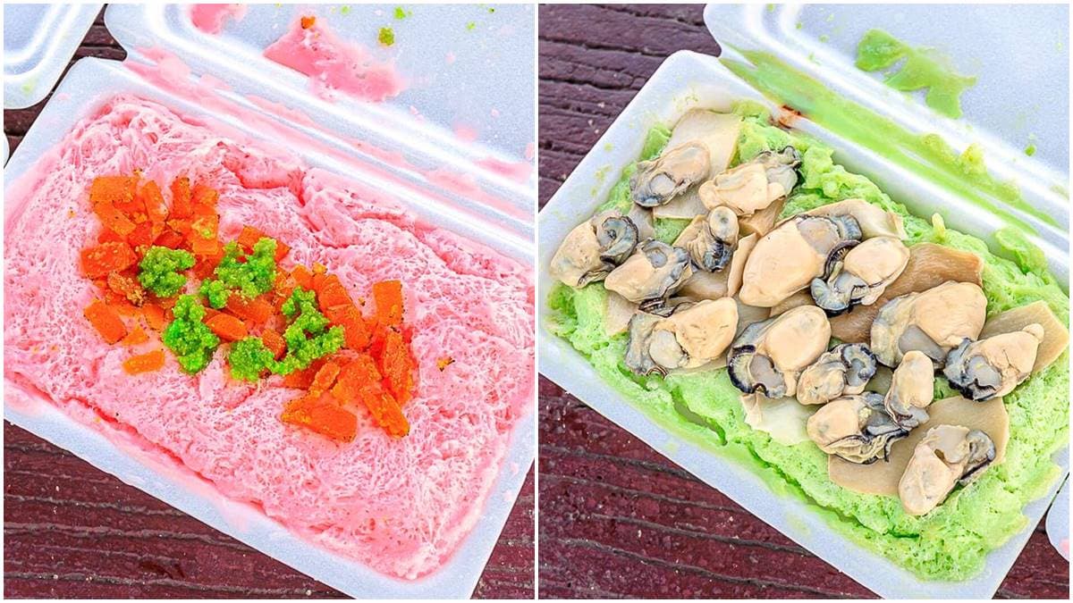 勇者快嘗鮮!彰化超狂雪花冰鋪滿15顆「鮮蚵」,草莓口味配烏魚子意外好搭
