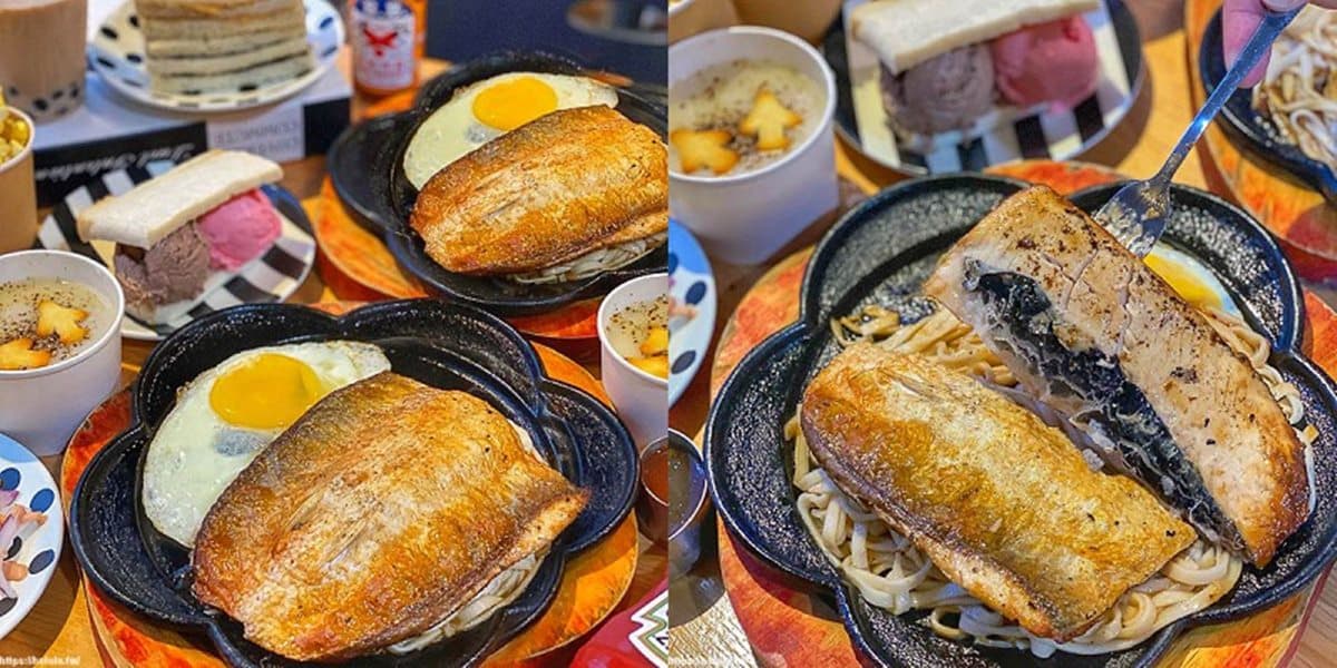 台南才吃得到！超浮誇牛排館嗑「巨無霸虱目魚肚」，內用珍奶、烤吐司任你吃