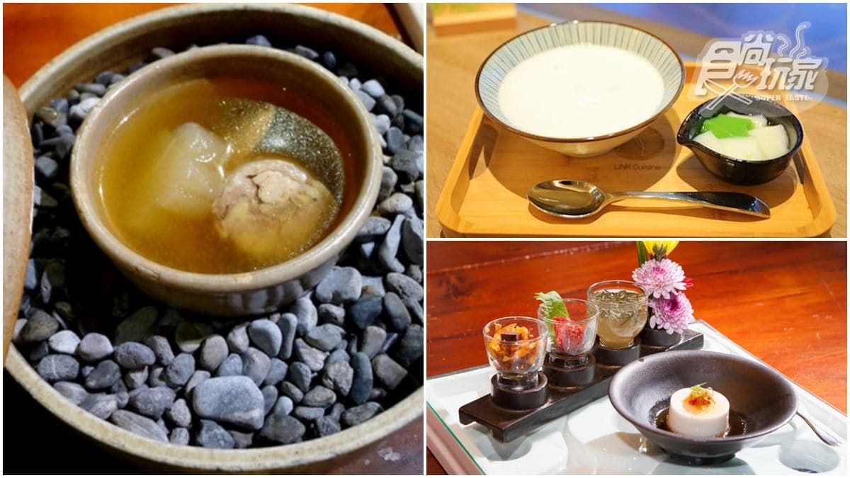 宜蘭台式創意料理！岩盤浴造型「干貝雞湯」超吸睛，甜點必嘗Q彈杏仁豆腐