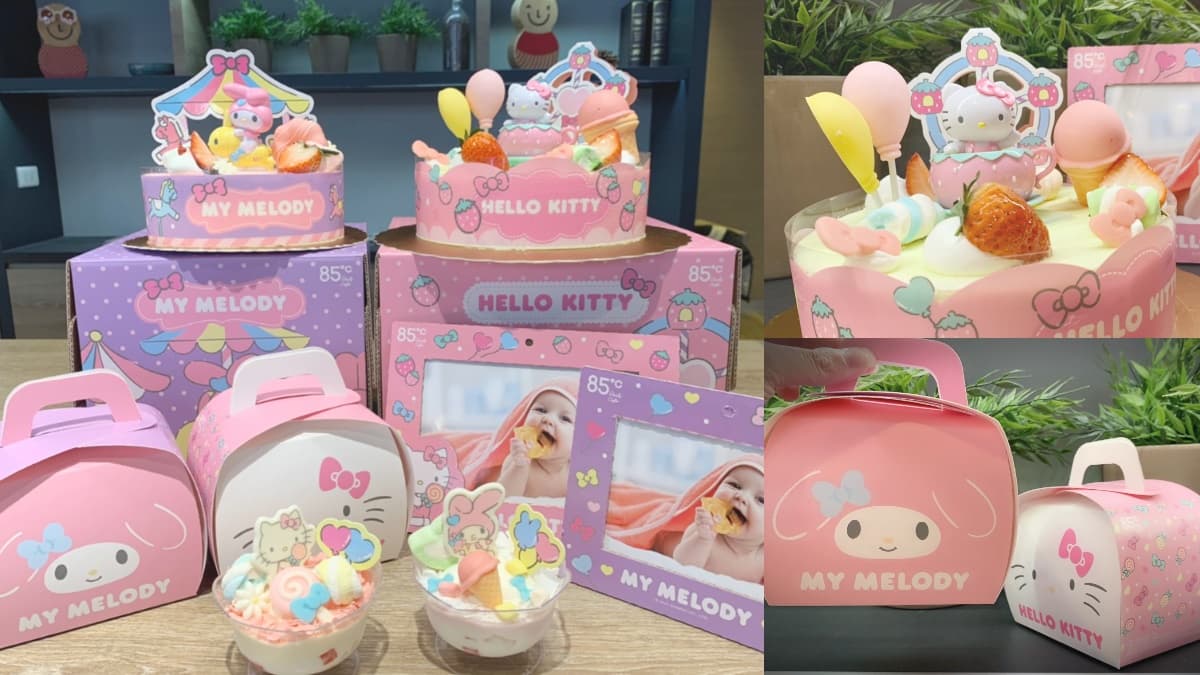 85度C「KITTY+美樂蒂」雙萌蛋糕登場！４款三麗鷗蛋糕Q爆，專屬蛋糕盒DIY變相框