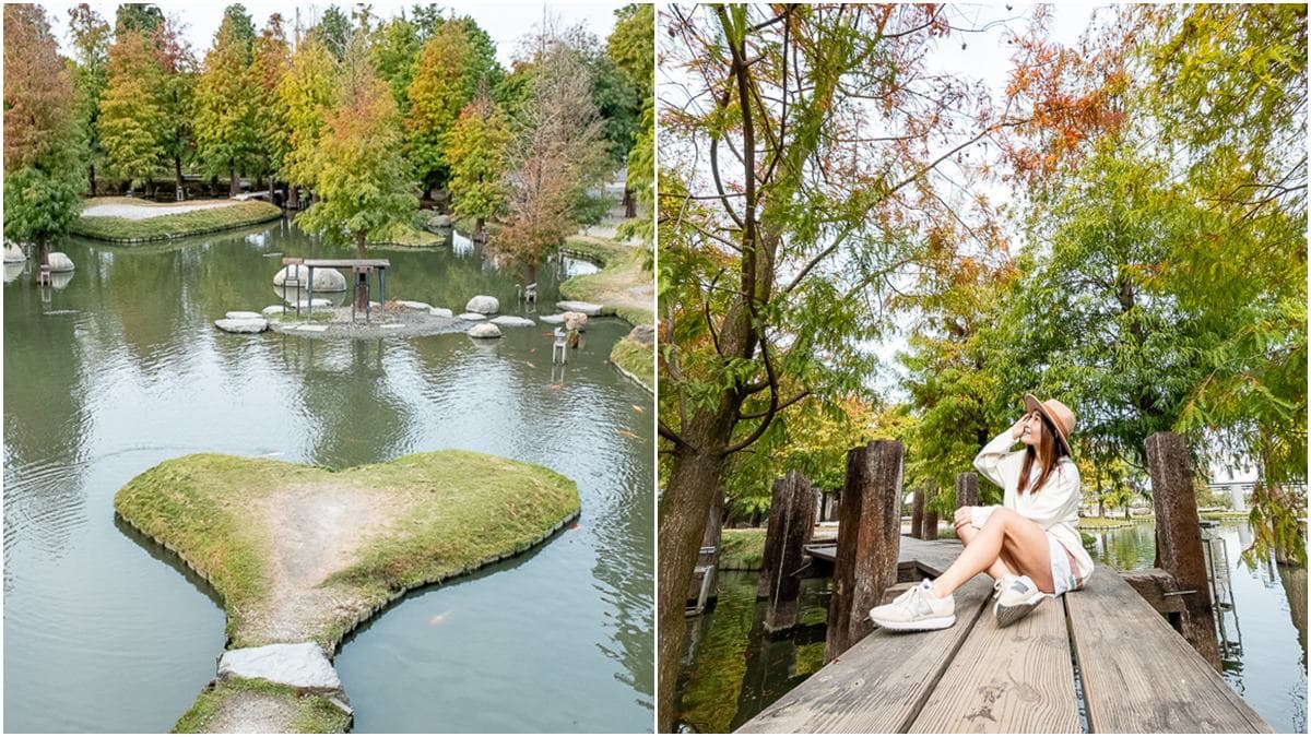 台版「兼六園」在這！雲林日式生態園打卡「愛心小島」，整片落羽松超好拍
