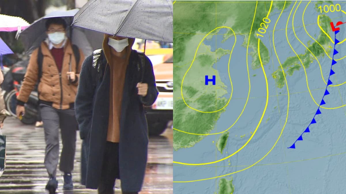 強烈冷氣團來襲!連4天「急凍8度」全台有雨,大衣、雨傘先準備好