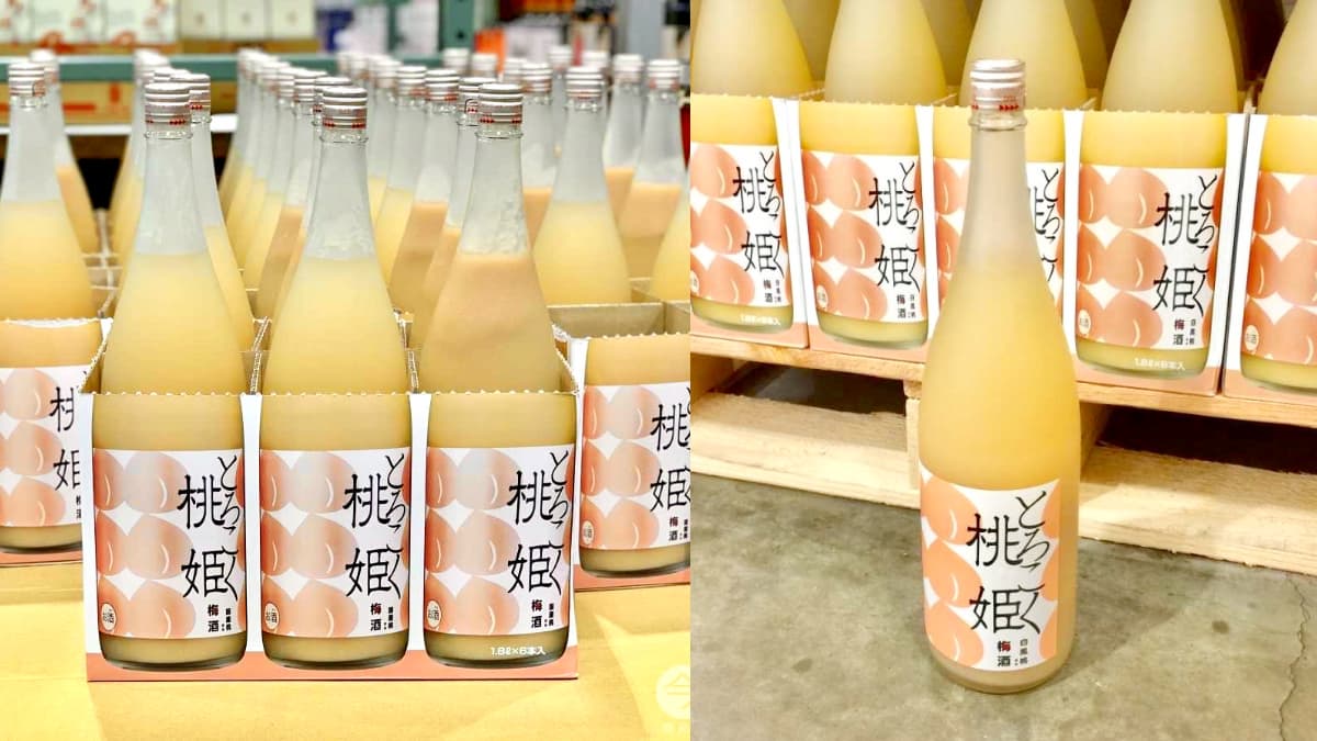 好市多「桃姬梅酒」補貨了！１瓶700元有找，桃子汁含量30%、吃得到桃子果肉