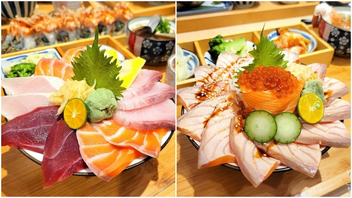 浮誇花朵生魚丼！13片「厚切刺身」塞滿整碗只要250元，超夯日料板橋人搶吃