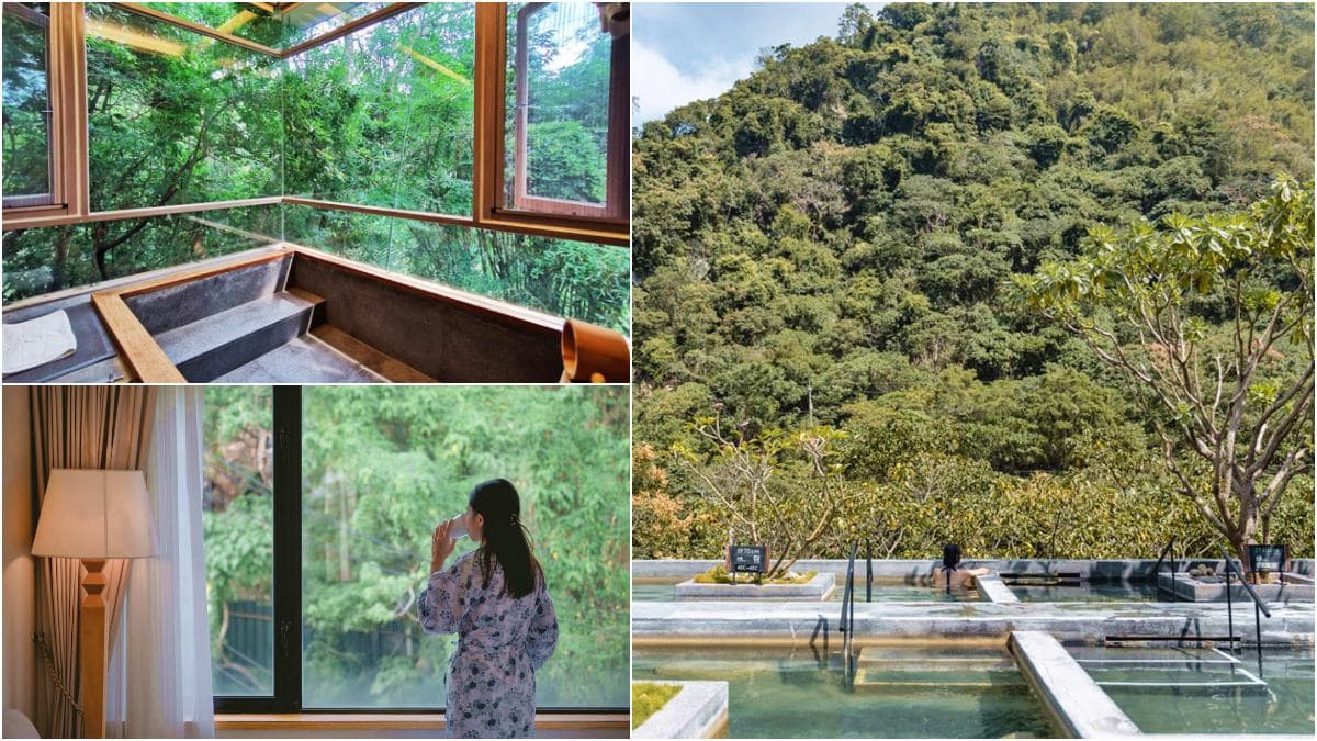 置身森林泡湯！北中４大「溫泉旅宿」賞無敵山景：夢幻玻璃湯屋、觀音石浴池
