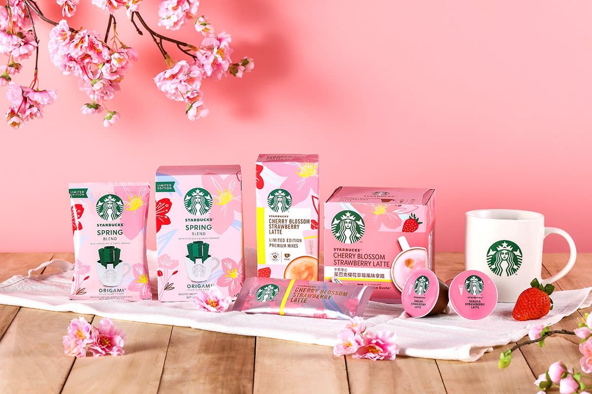 在家爽喝星巴克！春季４款新品先嘗「櫻花草莓拿鐵」， 7-11、全聯都能買