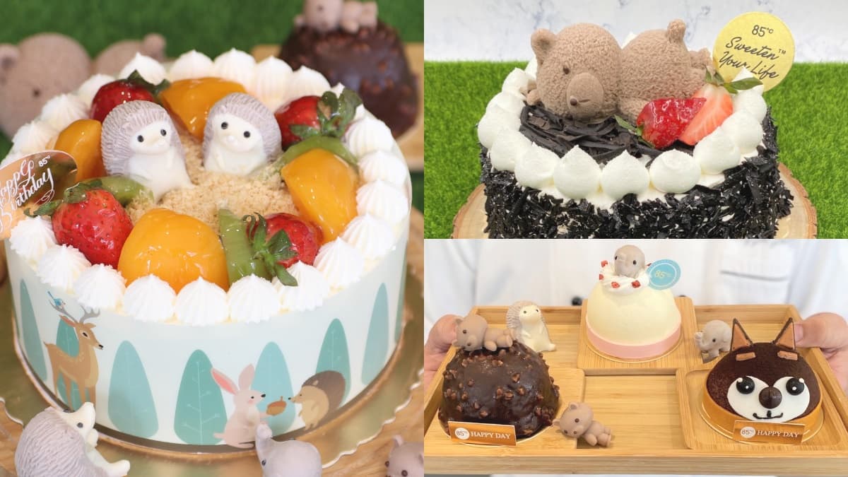 85度C兒童節推動物園蛋糕！側躺小熊、小刺蝟、柴柴全萌翻，還能抽免費門票