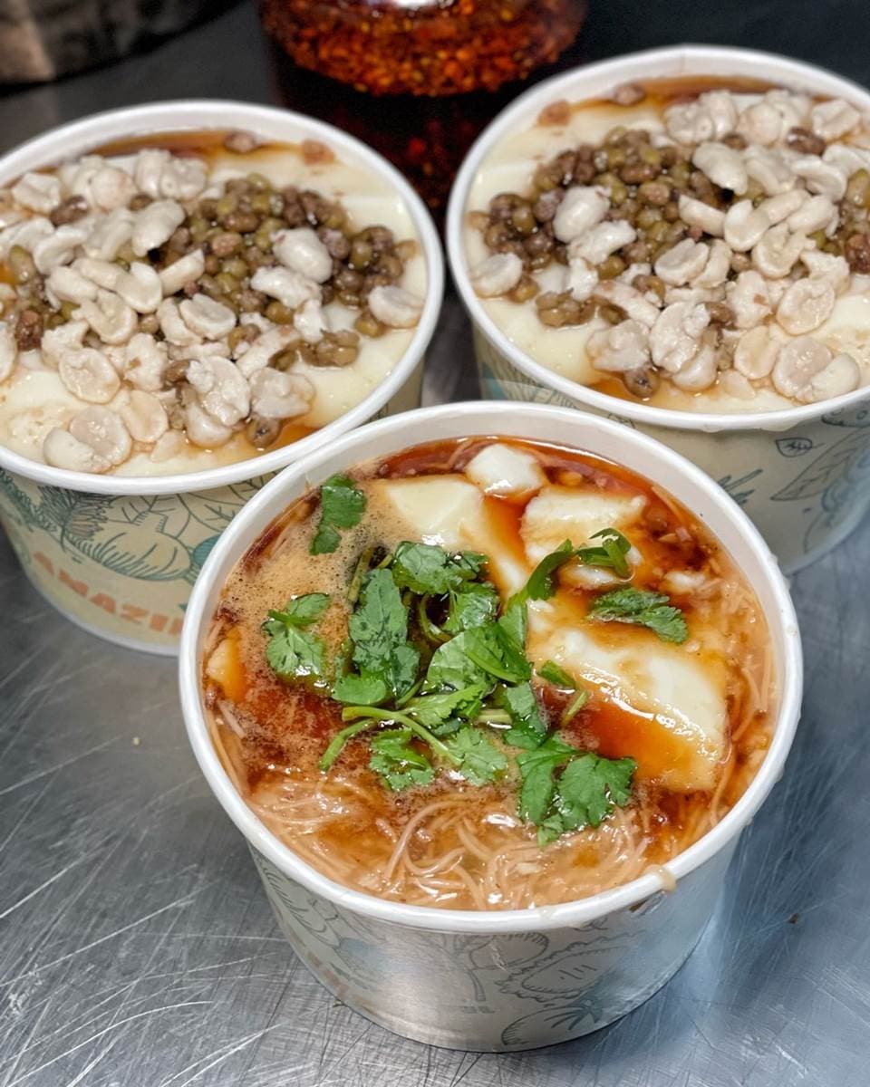 老饕才知道的隱藏菜單！超有哏「大腸麵線＋豆花」意外唰嘴，配特製辣醬更搭