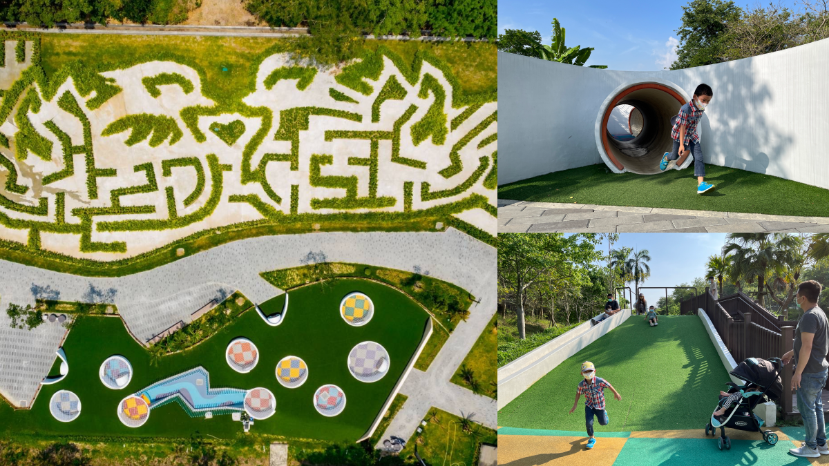 到高雄放電！1815坪「全台最大生態迷宮花園」，免費玩繽紛涵管＋打卡哈比屋