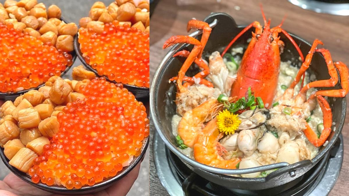 滿滿鮭魚卵、干貝降落！爆量系「超狂丼飯」痛風也要吃，加39元爽嗑龍蝦雜炊