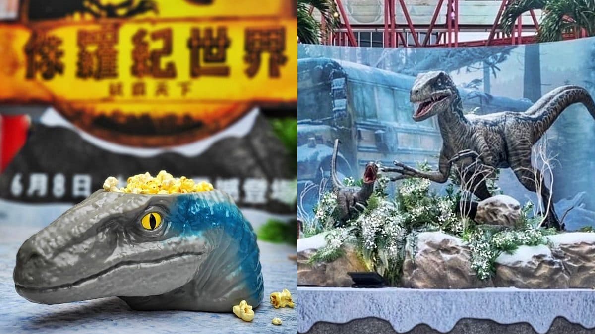《侏羅紀世界》迅猛龍被開腦洞！威秀超狂「小藍爆米花桶」，即日起開賣預購
