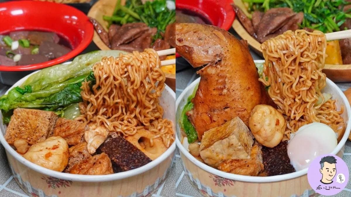 100元就能吃超飽！網推「爆量雞腿排麵」滿到看不見麵，再搭溫泉蛋邪惡度破表