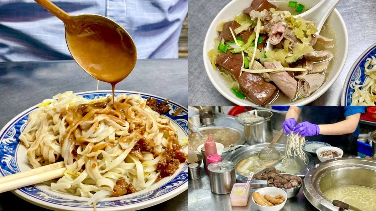 在地人早餐首選！台中市場「人氣麵攤」麻醬隨你加，「豬血湯」料比湯還多