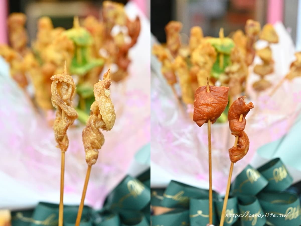 吃炸物也能耍浪漫?炸串變身花束超有哏,獨門炸豬膝+特製辣醬愈吃愈唰嘴 吃炸物也能耍浪漫?炸串變身花束超有哏,獨門炸豬膝+特製辣醬愈吃愈唰嘴