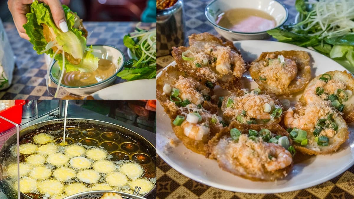越南夫妻賣完就收!限量「飛碟蝦餅」必搭生菜、魚露,道地小吃藏夜市快衝