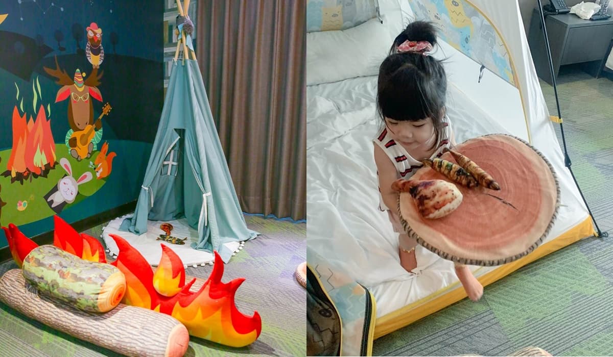 入住下殺3.5折！高雄「親子飯店」房內就有露營帳篷，免費爽玩沙坑＋球池
