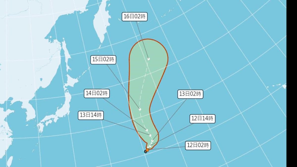 「梅花」颱風龜速北移！10縣市雨彈轟炸，恐有２颱風接力形成