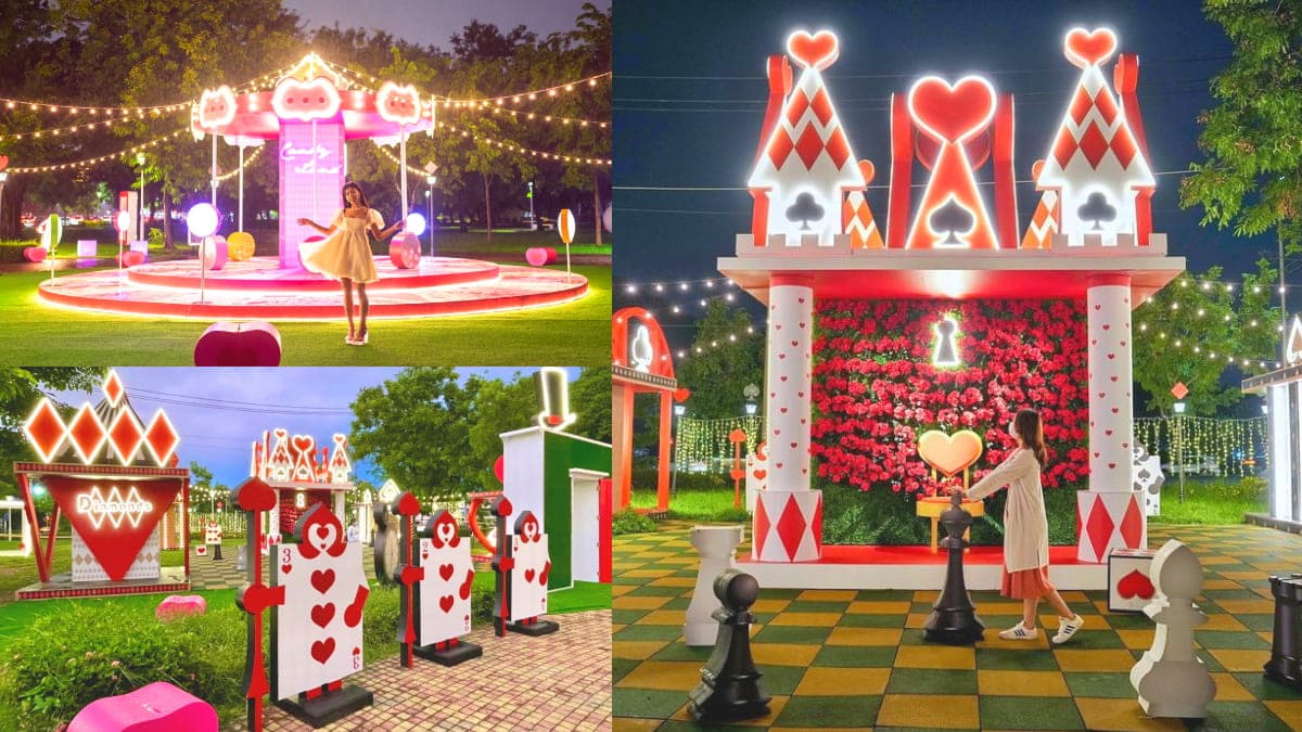 公園變身《愛麗絲夢遊仙境》！衝高雄打卡紅心城堡、撲克牌衛兵，點燈更浪漫