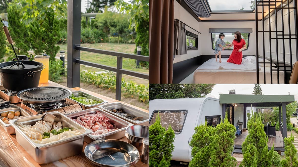 【新開店】早鳥價3000元有找！桃園「豪華露營車」享一泊二食，爽嗑火烤兩吃
