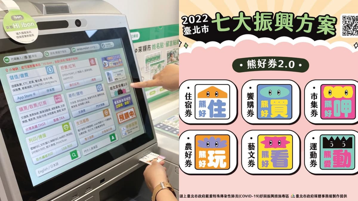 「台北熊好券2.0」7-11就能登記！ibon免讀卡機、簡單５步驟一次看