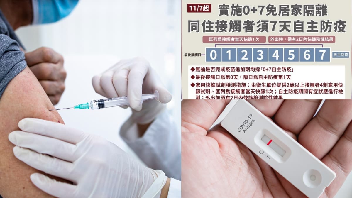 居家隔離將成歷史！11/7起同住接觸者一律０＋７，放寬４項防疫規定一次看