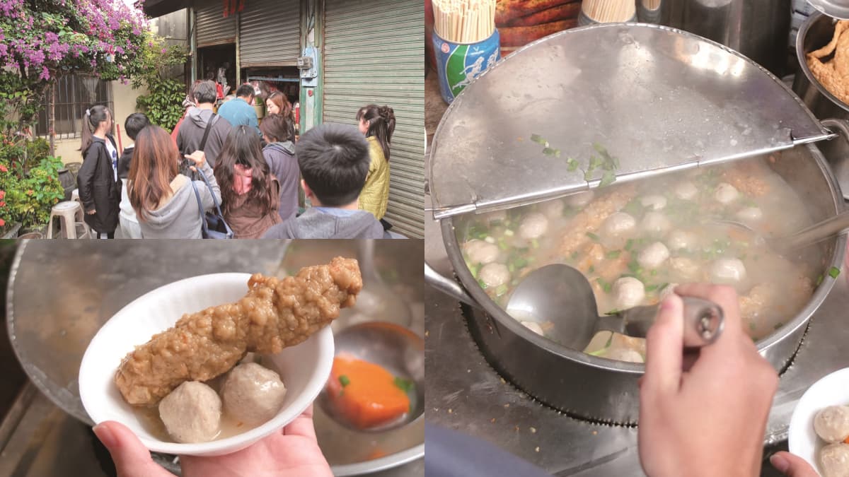 大鍋料隨便你舀！宮廟旁「鐵皮屋關東煮攤」一開店擠滿人，王子麵１包僅２元