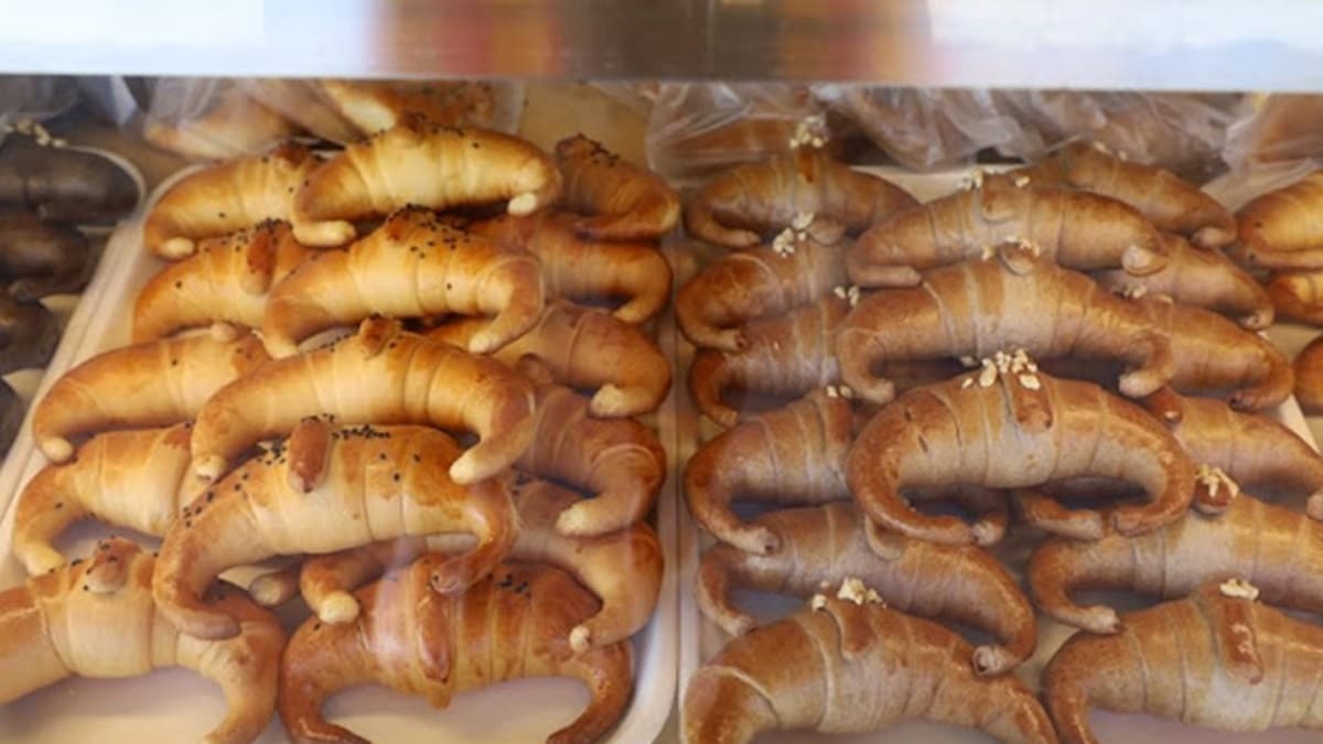 牛角麵包還有特殊的地瓜和紫米芋頭口味。（圖片來源：沙拉公主吃喝玩樂看世界）