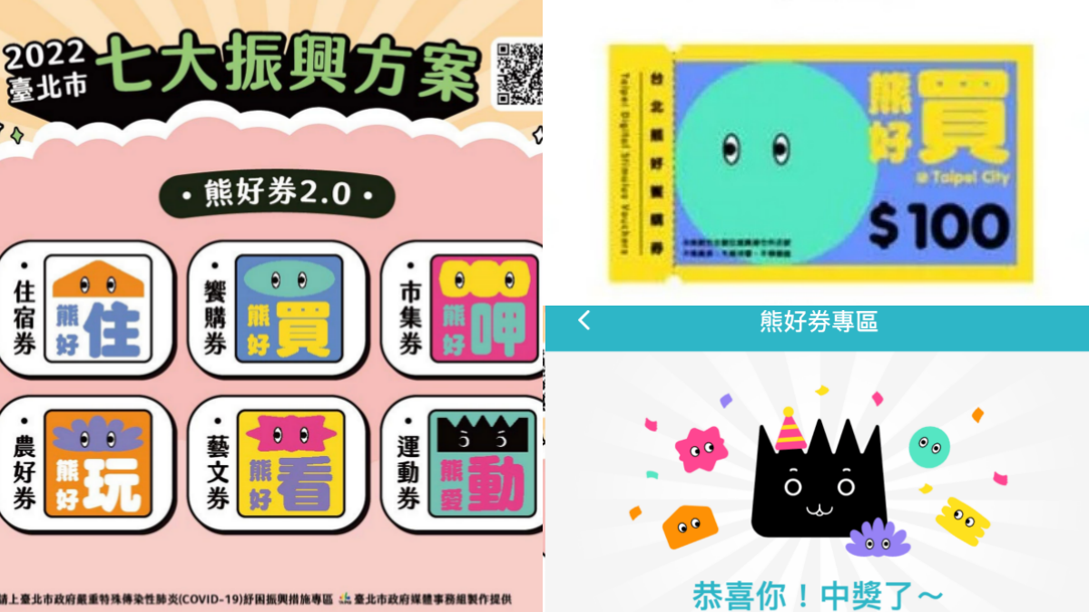 台北熊好券又來了！饗購券「加碼抽500元」，領取資格、中獎公布時間一次看