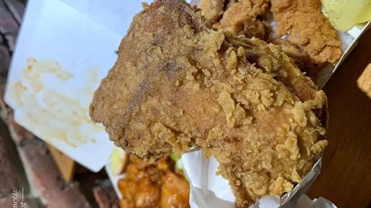擁有巨無霸炸雞腿的便當，同樣不到百元就吃得到。（圖片來源：可大王愛旅行）