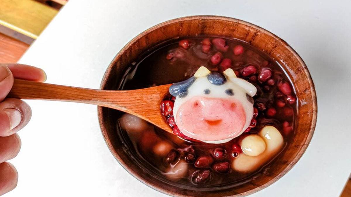 牛年還曾推出超萌的乳牛造型糰子。（圖片來源：饗食客棧。淘氣猴VS肥獅子的旅食天堂）