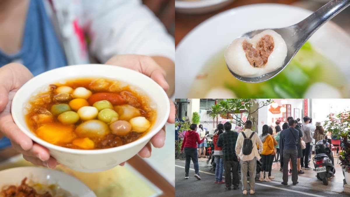 30年老店擠滿人！在地人最愛「彩虹湯圓」１碗嘗５口味，老饕激推爆餡鹹湯圓