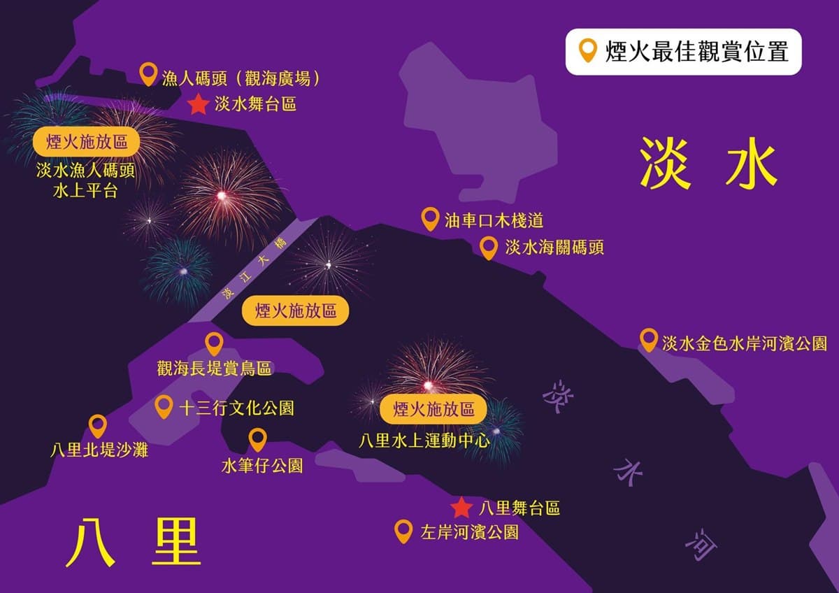 長達13分14秒！「全台最早跨年煙火」點亮新北夜空，９大最佳觀賞點搶先卡位