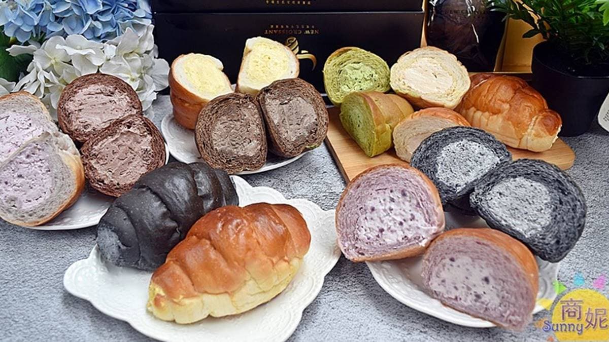 店內最有名的就是這款「生乳可頌」，口味選擇相當多元。（圖片來源：商妮吃喝遊樂）