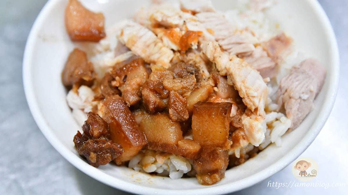 火雞滷肉飯吃起來味道更加香濃，且有２種肉的口感。（圖片來源：阿mon世界趴趴走）