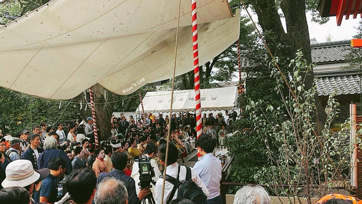神社舉辦「櫛祭」，可以體驗日本舊時代的美髮技藝超特別。（圖片來源：蜜絲米的散步生活）