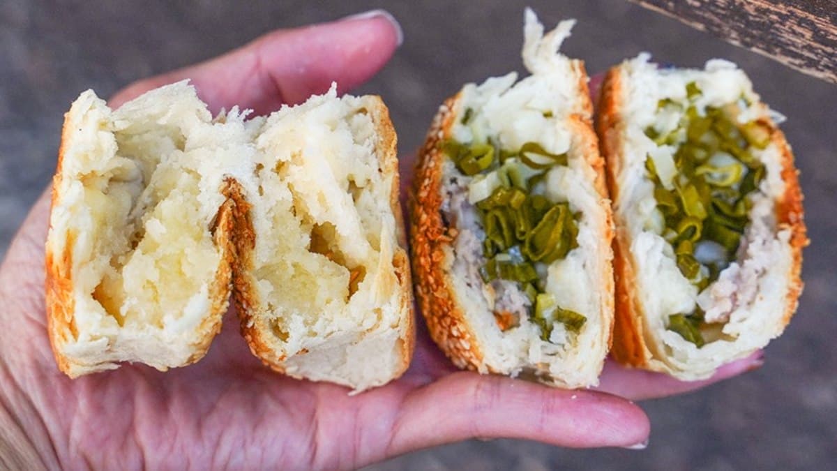 甜酥餅（圖左）的豆沙餡甜味迷人。（圖片來源：跟著尼力吃喝玩樂）