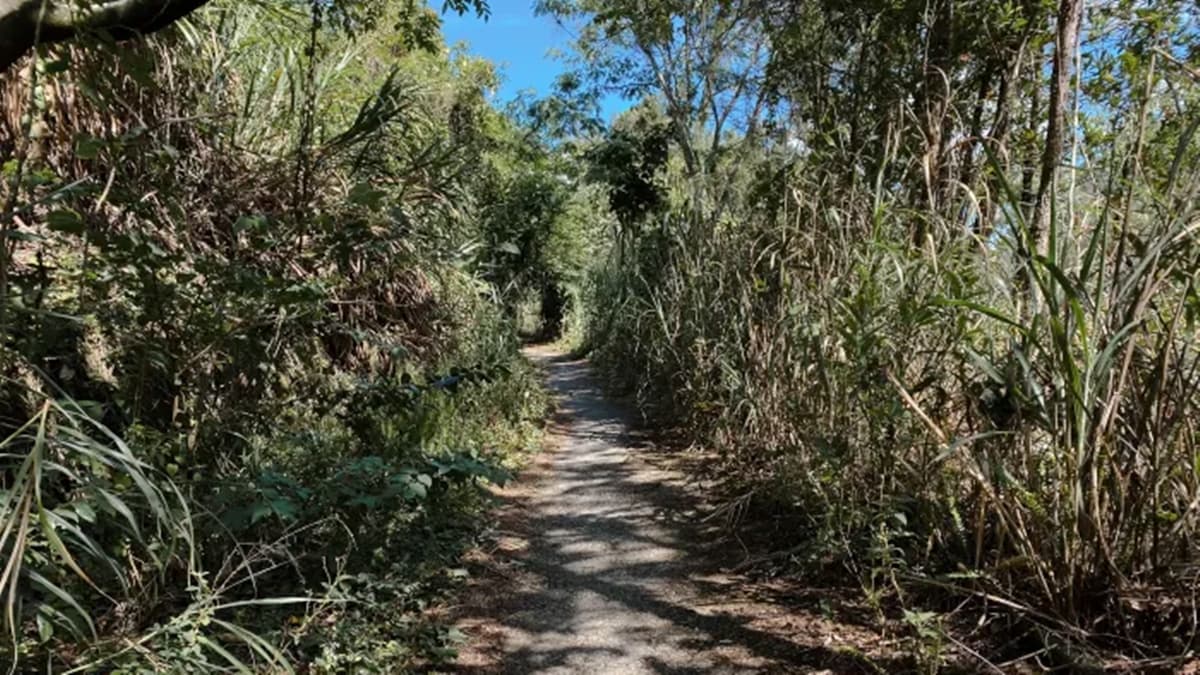 去帖比倫瀑布要經過１段漫長的山路。（圖片來源：Sara‘s world 莎拉小姐的世界）