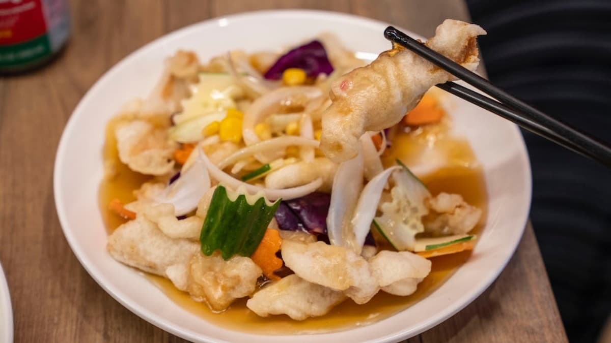 「糖醋肉」也是韓國永和樓的招牌之一。（圖片來源：算命的說我很愛吃）