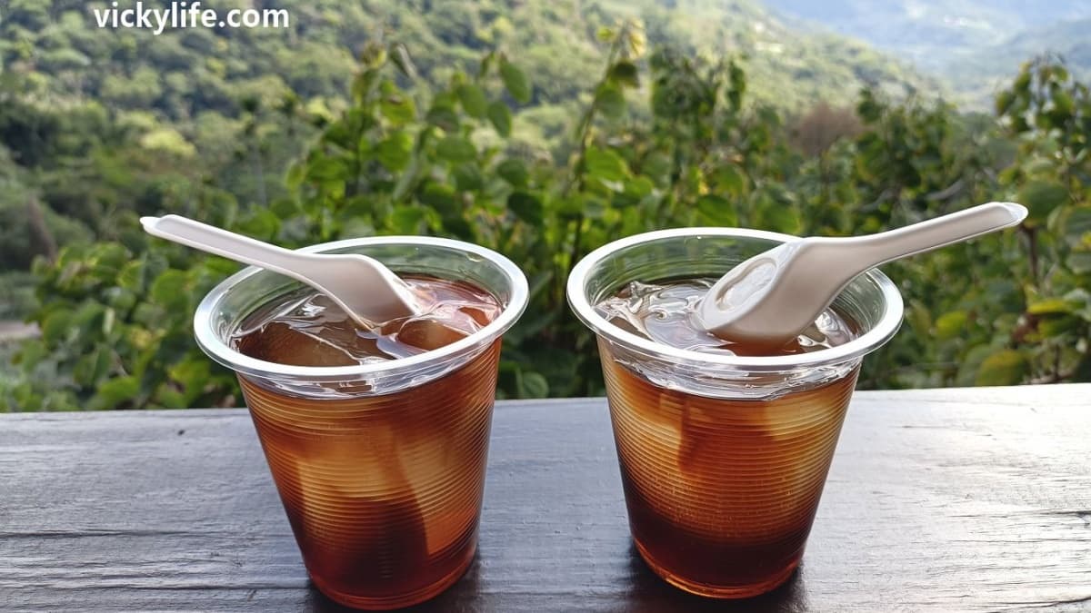 飯後必來杯「黑糖野生愛玉」，清爽微甜超順口。（圖片來源：Vicky媽媽的遊樂園）
