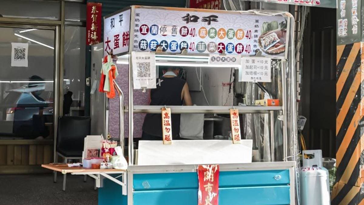 「和平大蛋餅」位於三重和平街上，在小巷子內。（圖片來源：女子的休假計劃）