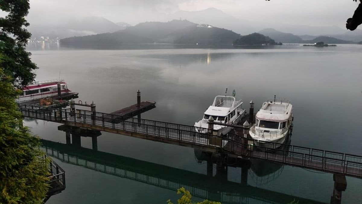 沿著水社親水步道走，沿途都是美如畫的風景。（圖片來源：大口老師的走跳學堂!）
